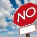 sign saying no