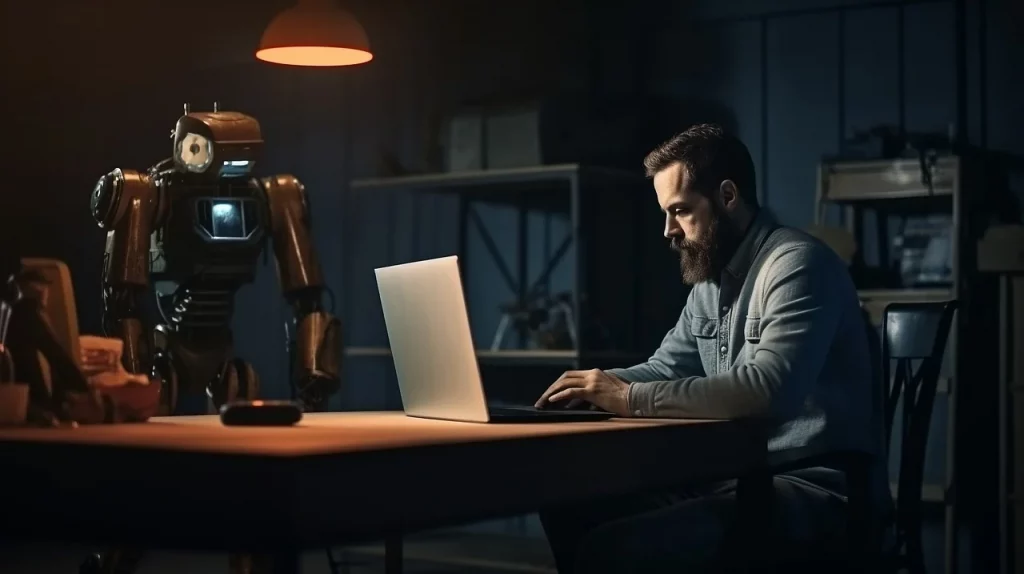 Robot helping human work