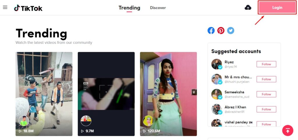 tiktok website