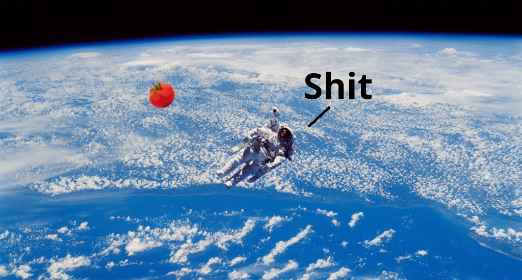 Astronaut finds Tomato lost in Space