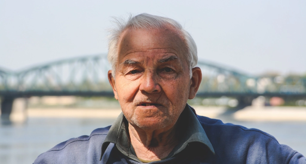 Old person photo selfie