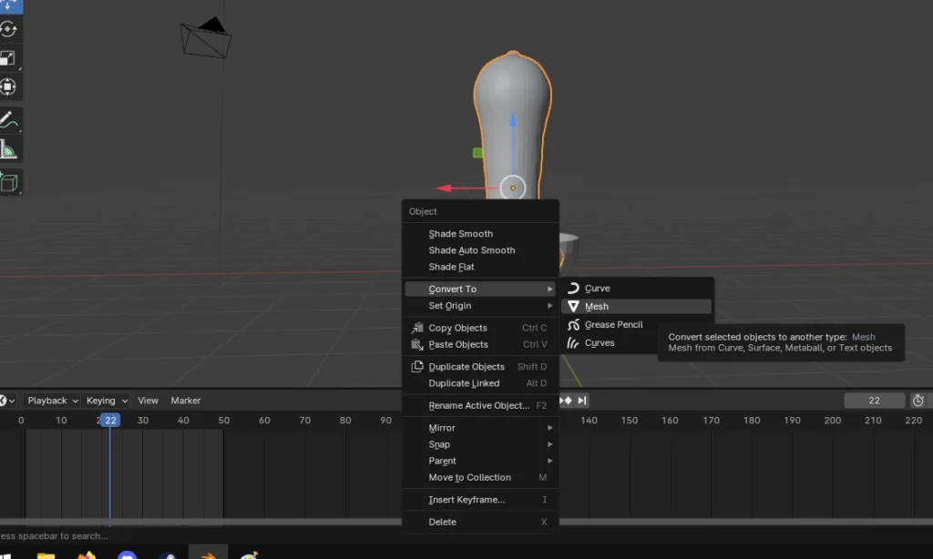 saving frame as mesh blender