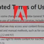 adobe updated TOS