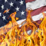united states flag burning