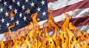 united states flag burning