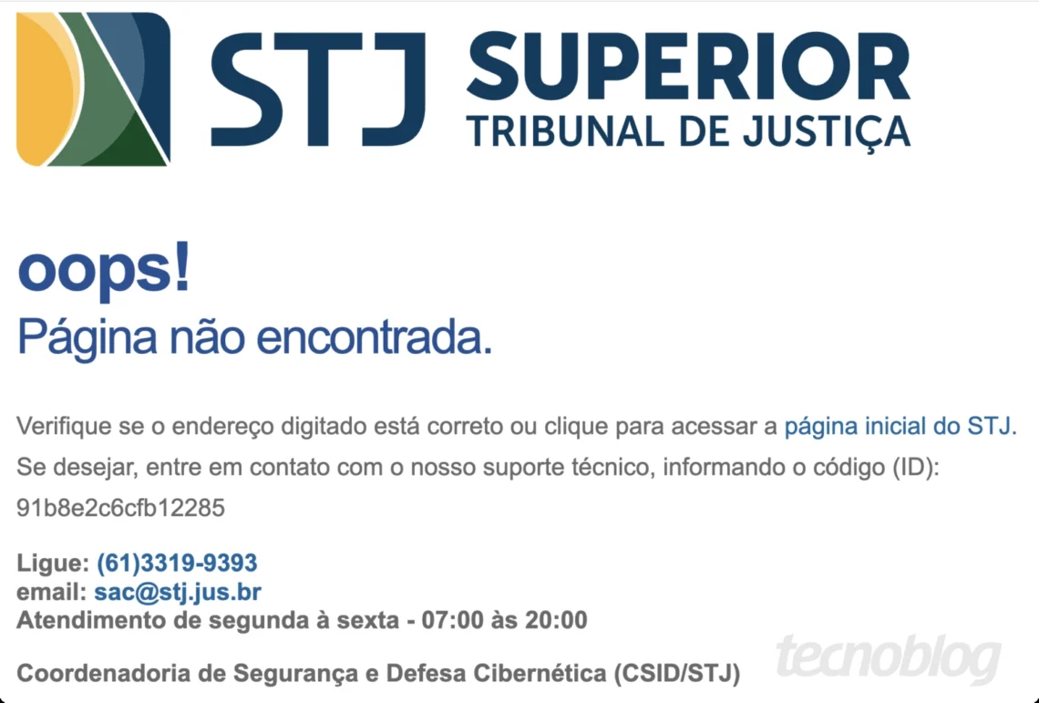 STJ supreme court Brazil ddos