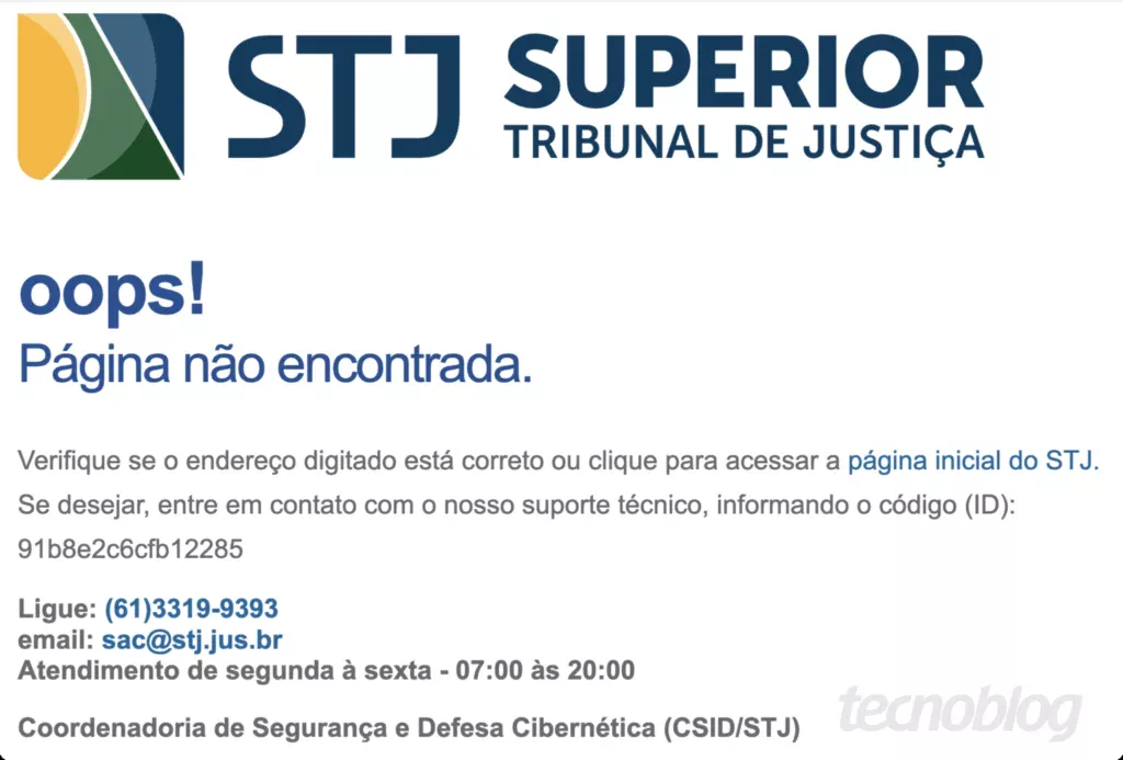 STJ supreme court Brazil ddos
