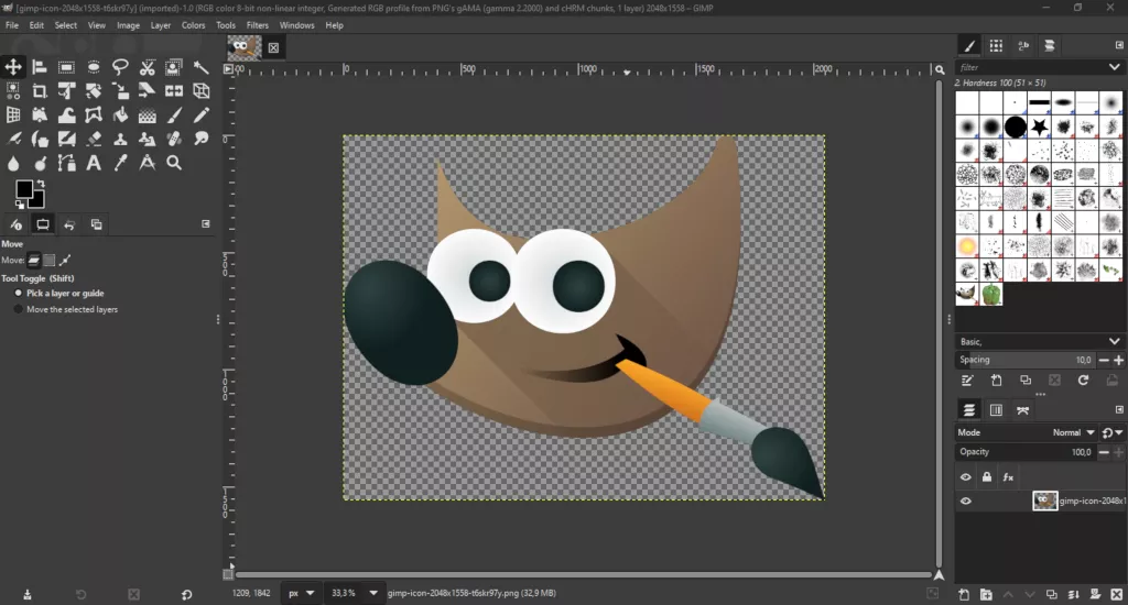 gimp 3 interface icon