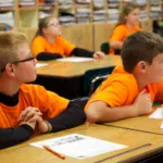 kids studying at school