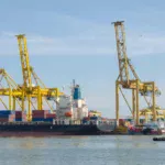 trade containers pier boats