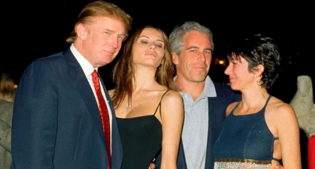 trump epstein Ghislaine Maxwell photo