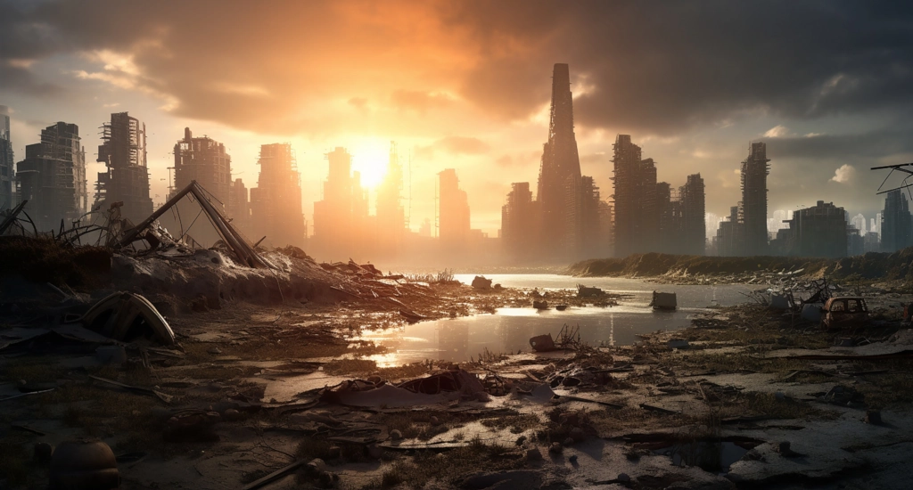 post apocalyptic future desert ai datacenters global warming