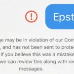 Epstein censored tiktok us message