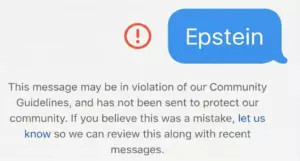 Epstein censored tiktok us message