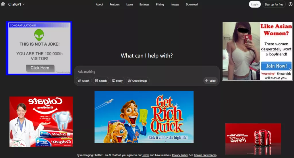 chat gpt ads chatgpt openai