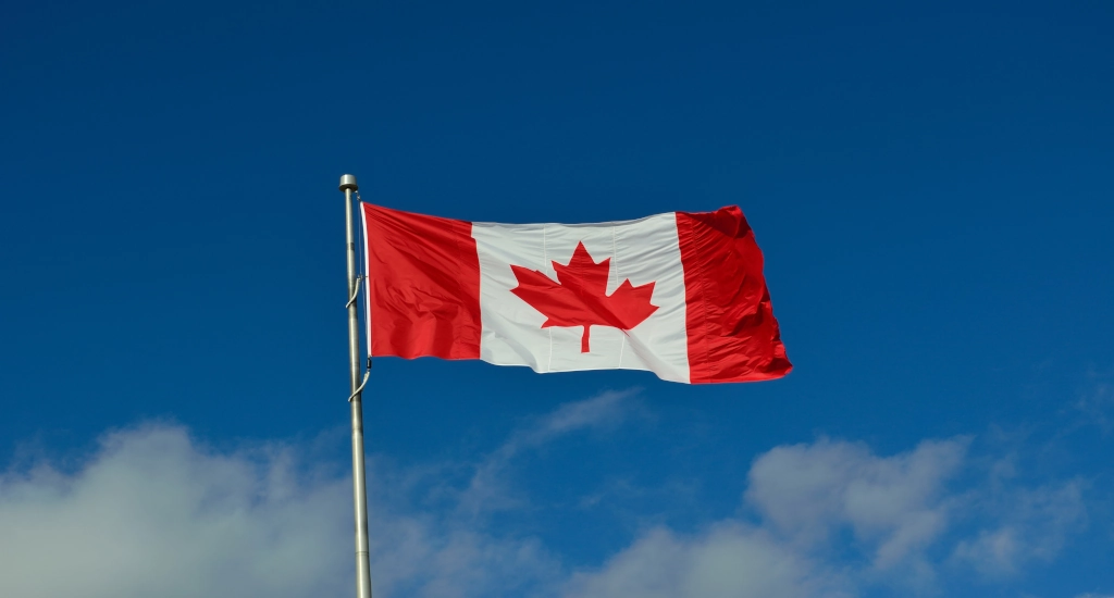 canada flag sky