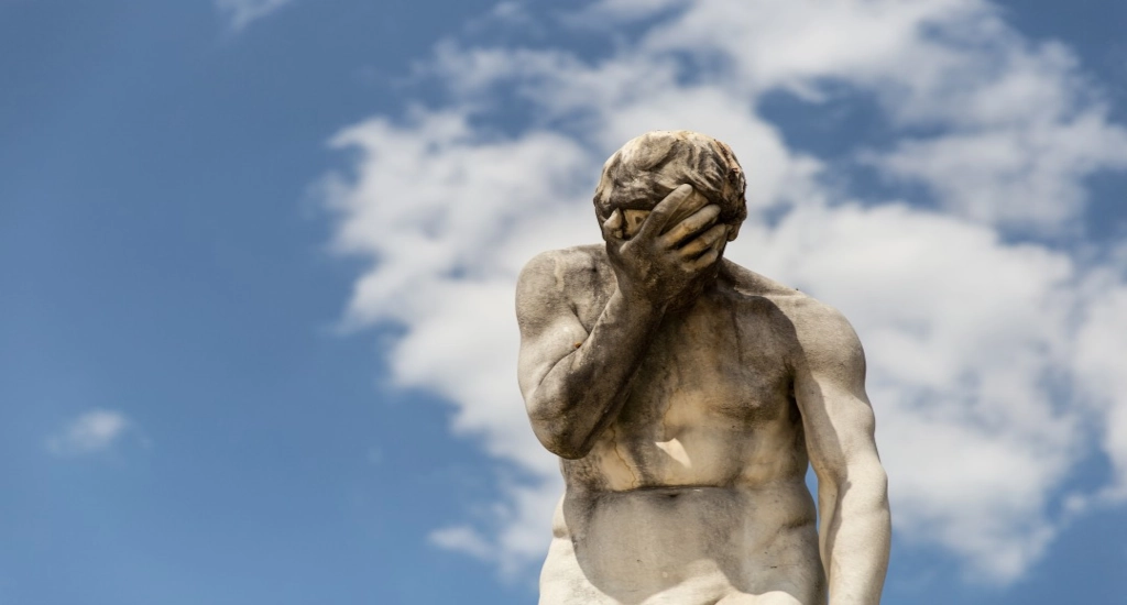 facepalm statue